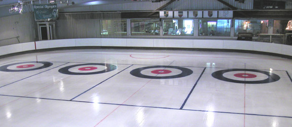 overview shot of painted rink