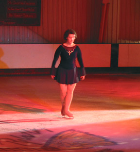Lynne posed ready to skate