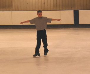 Will posed on the ice