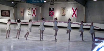 Synchro gold team performing the wheel