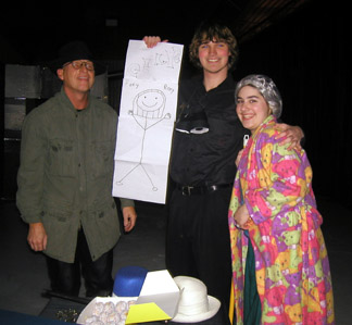 Tony, Drew and Jessica posing in costume