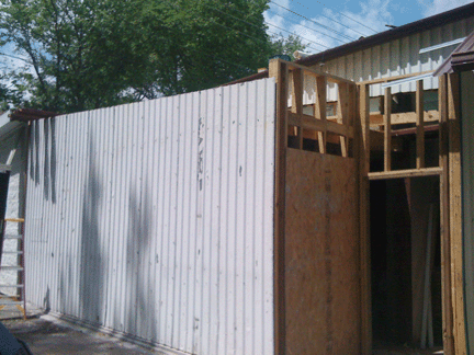 Pro Shop - View from the Outside wall going up