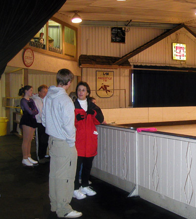 People standing in the chaperone area