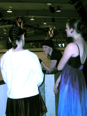 Skaters waiting to go on