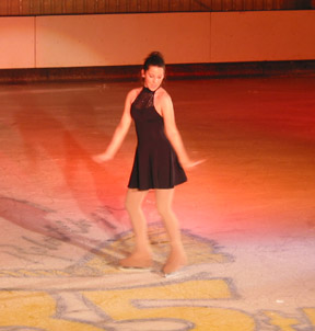 Katie Owens on the ice pose